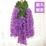 2021Simulated Wisteria flower beanstring violet hanging plastic silk flower decorative plant ceiling flower wedding