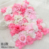 Wedding background flower wall imitation flower shop window decoration rose Hydrangea carpet silk artificial flower