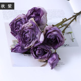New single branch 7 head rose decoration decoration wedding simulation flower home table ornaments