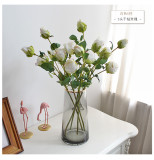 2021Simulation dry rose dry flower withered char edge silk flower wedding decoration