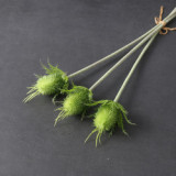 Manufacturer's new plastic flower wedding hotel decoration simulation flower home display 3 bunches of thorn velvet fruit