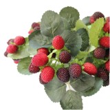 2021Wholesale fruit home decoration silk flower plastic simulation flower 9 small strawberries