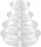 6/8/10/12 Inch( Each 5 Piece ) Plant Growing Trays Plastic Plant Saucer  Clear Plastic Flower Plant Pot Saucer