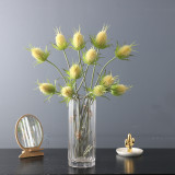 Manufacturer's new plastic flower wedding hotel decoration simulation flower home display 3 bunches of thorn velvet fruit