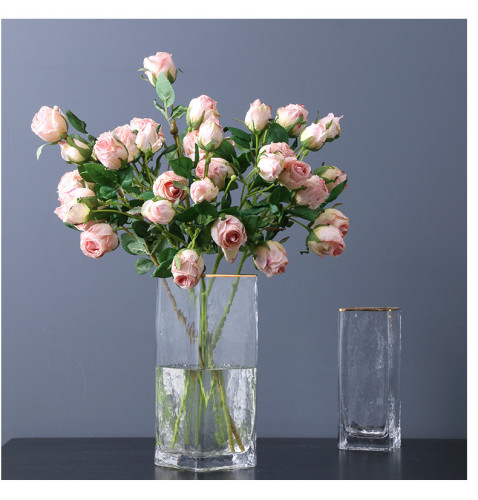 Artificial flower wedding decoration simulation flower home decoration retro rose bouquet