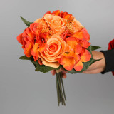2021Bride holding silk flower  flower home decoration rose hydrangea bouquete