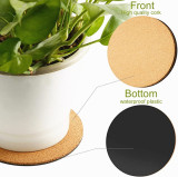 Factory Direct Sale Can Be Customized Cork Flower Pot Mat Home Cork + Plastic Plant Saucer