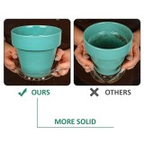 5-Pack Clear Plant Saucer Drip Trays, with 15 Pcs Plant Labels, Plastic Plant Pot Saucers Flower Pot Set for Indoor Outdoor Gard