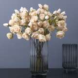 New single branch 7 head rose decoration decoration wedding simulation flower home table ornaments