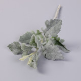Silver leaf chrysanthemum flower arrangement material wedding home vase flower arrangement simulation silver Forsythia leaf