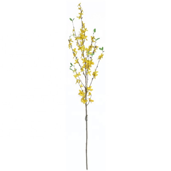 2021Factory spot simulation yellow simulation flower home wedding decoration new single 10 fork Jasmine