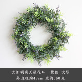 2021Simulation wreath of Eucalyptus stars grass ring door decoration wall decoration wedding
