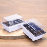 6 cells Plastic Nursery Pots Planting Seed Tray Kit Plant Germination Box with Dome and Base Garden Grow Box Gardening Supplies