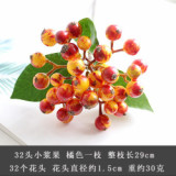 Artificial Flower Red Christmas Berry And Pine Cone Picks With Holly Branches for Holiday Floral Decor Flower Crafts