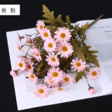 Autumn is a simulated 9-head bundle of chrysanthemums Nordic style pastoral wild chrysanthemum home decoration flower