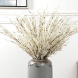 2021 New Arrival Home Decoration Good Quality Milky White Artificial Single Branch Willow Leaf