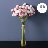 Put the small camellia simulation small dew lotus bride bridesmaids holding flowers home vase arrangement