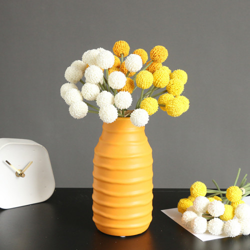 Plastic artificial flower home decoration flower arrangement material simulation 9 bunched ball chrysanthemum bouquetPlastic art
