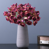 New single branch 7 head rose decoration decoration wedding simulation flower home table ornaments