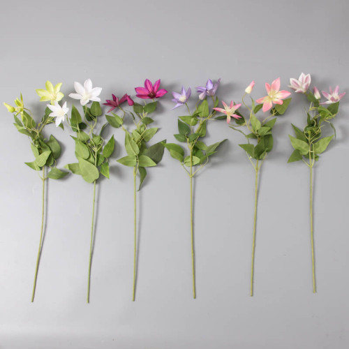2021Home wedding silk flower plastic decorative flower simulation 3 wire lotus