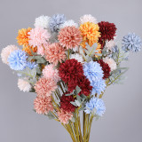 2021Wedding supplies road lead flower arrangement stage flower arrangement decoration ping Pong chrysanthemum simulation flowers