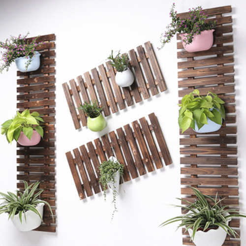 Hanging Wall Wooden Flower Stand High Quality Wooden Shelf Flower Home Decoration Wooden Wall Shelf