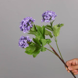 Plastic flower home decoration flower simulation single branch 3 fork snowball flower
