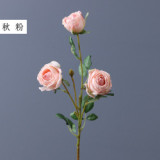 Artificial flower wedding decoration simulation flower home decoration retro rose bouquet