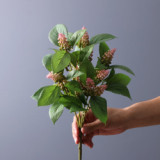 5 heads of perilla leaf bundle plants balcony decoration bottle flower shop table artificial green plants