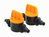 Miniature Plastic Shut Off Coupling Valve Connectors For 4/7mm Hose Garden Water Irrigation Pipe Adaptor Barb