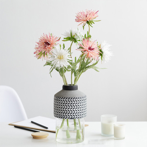 3 head imitation flower crab claw chrysanthemum silk flower hand moisturizing dragon claw chrysanthemum wedding decoration