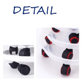 Plant Flower Pot Tray Stand Round Wheel Removable Resin Garden Plate Round Wheel Plant Stand