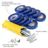 Tying Machine Plant Kit Garden Plant Tapetool Tapener +10 Rolls Tape Set for Vegetable Grape Tomato Cucumber Pepper Flower