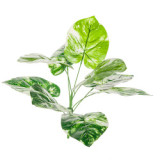 2021Bunch of potted Nordic style home decoration bottle flowers with 9 simulated green plantain leaves
