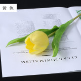 Indoor home dining table artificial flower wedding decoration PU round head tulip