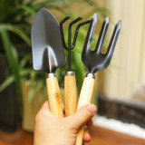 3 Pieces Outdoor Indoor GardeningTool Set Wood Handle Garden Tool Set Good Quality Gardening Planting Tools Set