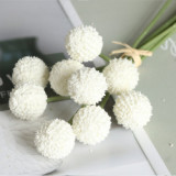 Plastic artificial flower home decoration flower arrangement material simulation 9 bunched ball chrysanthemum bouquetPlastic art