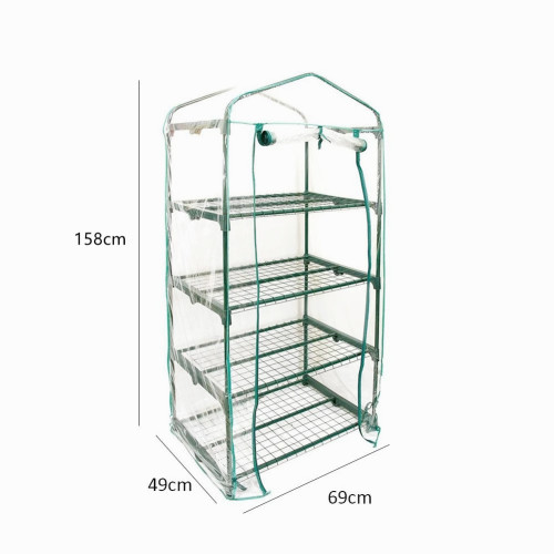 Hot Selling Fourth Floor Nursery Plant Stand Frame For Flowers Flower Stands With PVC Clear Cover Without Bottom Pulley