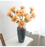 Simulated silk flower home furnishings wedding decoration flower arrangement network new 3 big clawed chrysanthemums