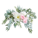 Manufacturer wholesale simulation flower lintel wall hanging wall decoration wreath European wedding plastic flower