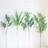 Simulated leaf plastic flower green plant wedding flower arrangement household decoration bottle flower manufacturer wholesale