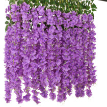 2021Simulated Wisteria flower beanstring violet hanging plastic silk flower decorative plant ceiling flower wedding