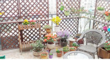 Wood Hot Selling Decorative Flower Garden Fencing Decorative Garden Fencing Flower Shelf