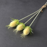Manufacturer's new plastic flower wedding hotel decoration simulation flower home display 3 bunches of thorn velvet fruit