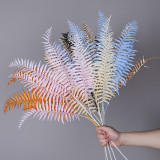 2021Fern grass green plant wedding hall decoration home wholesale simulation Flower 5 fork Persian leaf