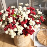 2021 PE rubber silk flower wholesale home decoration European 15 simulation flower rose