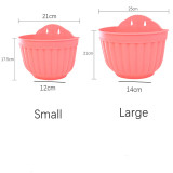 Wholesale Durable Plastic Hanging Basket Planter Flower Pots Decorative Wall Hanging Basket Garden Wall Hanging Basket Decor