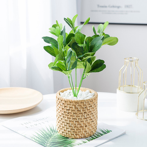 2021Simulated green plant bundle potted Nordic style home decoration ornaments small 5 head net pattern
