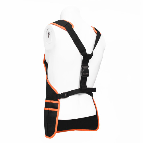 Double Layer Oxford Cloth Tool Apron Work Housework Black Apron Modern Wear-Resistant Multi-Pocket Work Apron