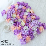 Wedding background flower wall imitation flower shop window decoration rose Hydrangea carpet silk artificial flower